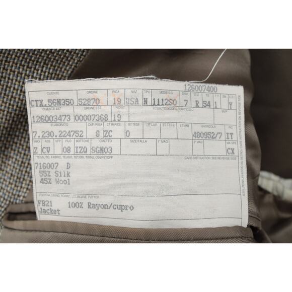 VTG Ermenegildo Zegna Blazer Men's 44R Multicolor Wool Silk Weave Sport Jacket - Picture 11 of 15